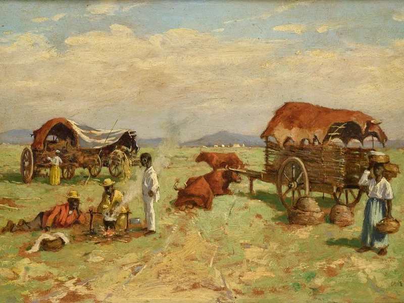 1860-Otto Dinger - Pastori di bestiame a riposo in Sudafrica